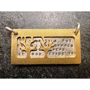 Designer Kathy Bransfield Sterling Silver 925 'I'll Be There'‎ Quote Pendant